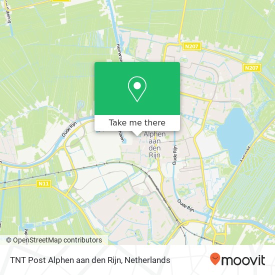 TNT Post Alphen aan den Rijn kaart