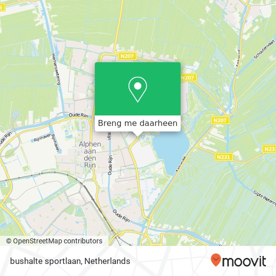 bushalte sportlaan kaart