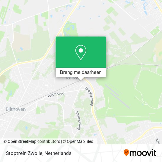 Stoptrein Zwolle kaart