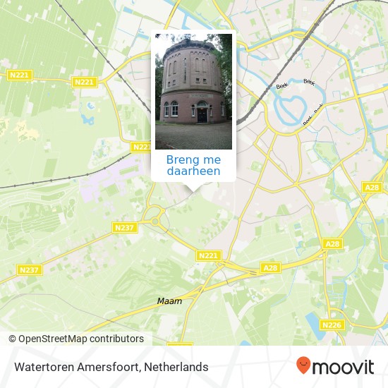 Watertoren Amersfoort kaart