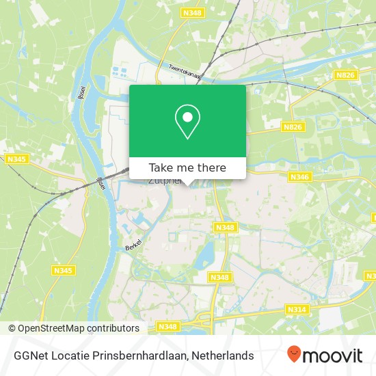 GGNet Locatie  Prinsbernhardlaan kaart