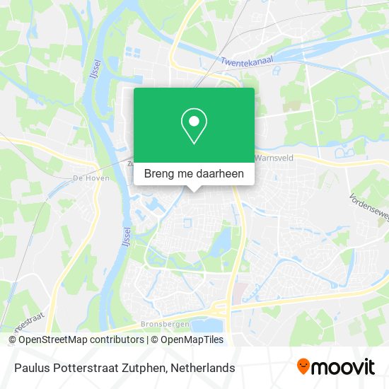 Paulus Potterstraat Zutphen kaart