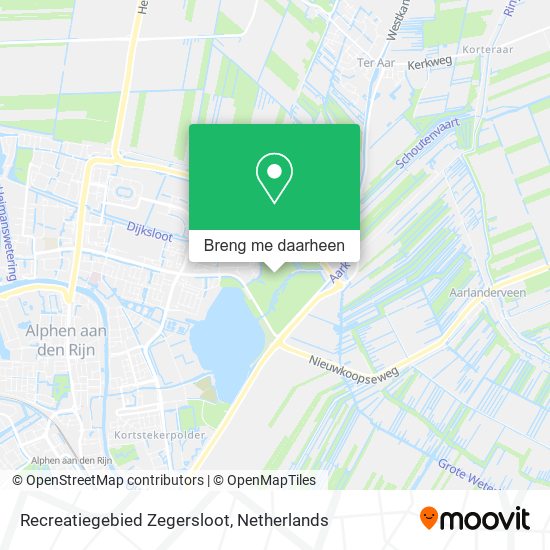 Recreatiegebied Zegersloot kaart