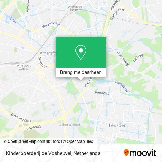 Kinderboerderij de Vosheuvel kaart