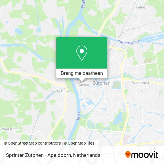 Sprinter Zutphen - Apeldoorn kaart