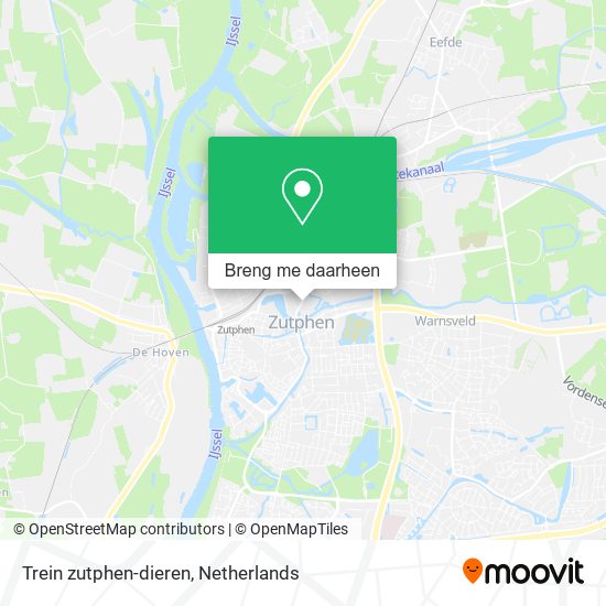 Trein zutphen-dieren kaart