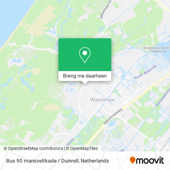 Bus 90 mansveltkade / Duinrell kaart