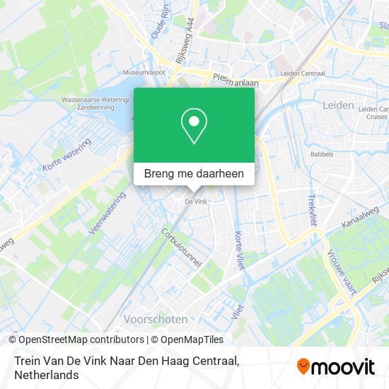 Trein Van De Vink Naar Den Haag Centraal kaart