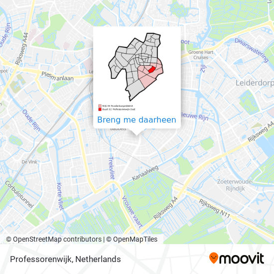 Professorenwijk kaart