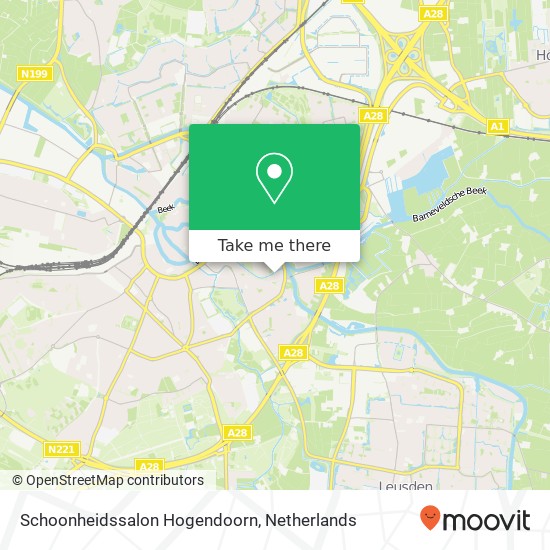 Schoonheidssalon Hogendoorn kaart