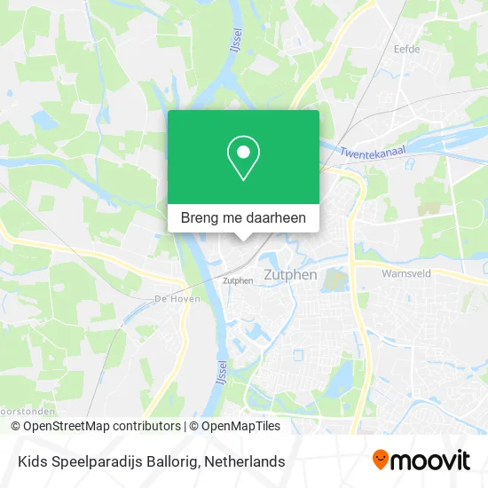 Kids Speelparadijs Ballorig kaart