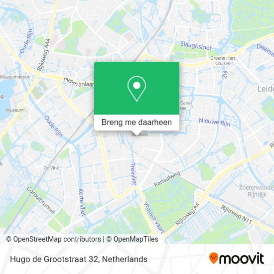 Hugo de Grootstraat 32 kaart