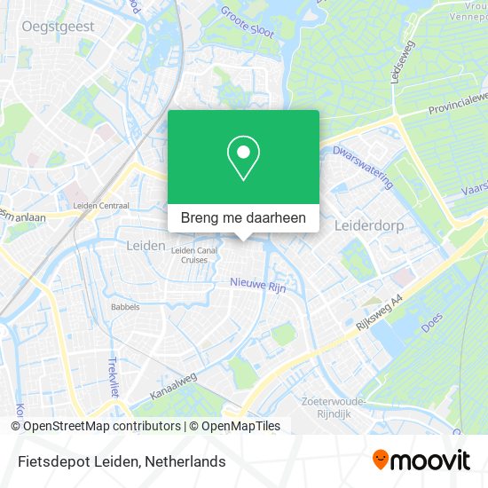 Fietsdepot Leiden kaart
