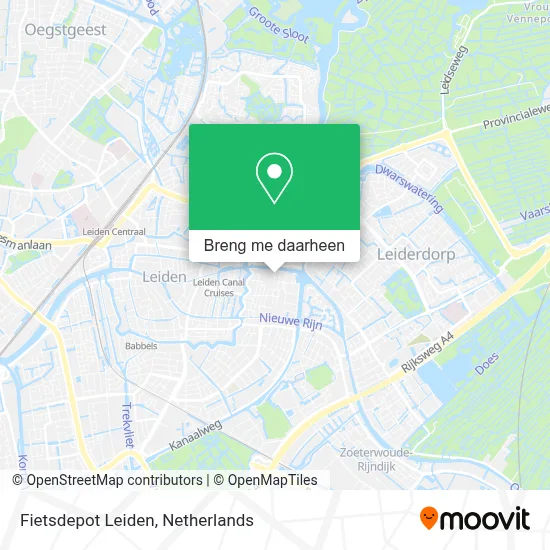 Fietsdepot Leiden kaart