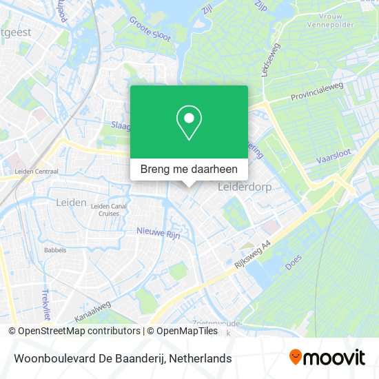 Woonboulevard De Baanderij kaart