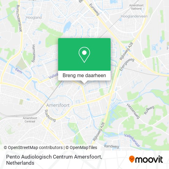 Pento Audiologisch Centrum Amersfoort kaart