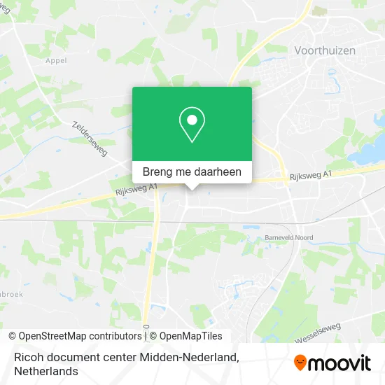Ricoh document center Midden-Nederland kaart