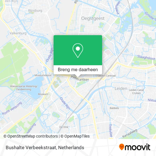 Bushalte Verbeekstraat kaart