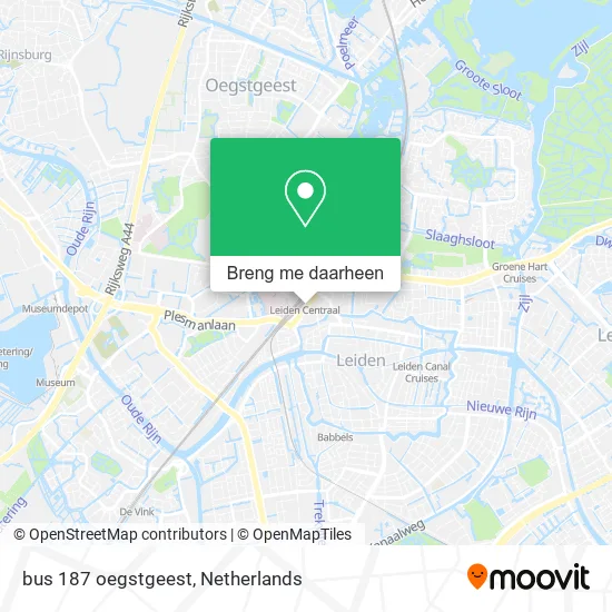 bus 187 oegstgeest kaart
