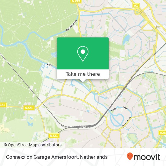 Connexxion Garage Amersfoort kaart