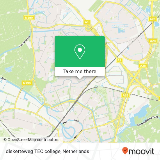 disketteweg TEC college kaart