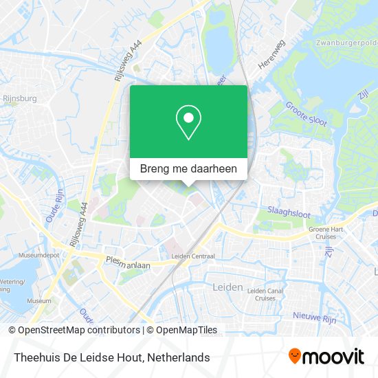 Theehuis De Leidse Hout kaart