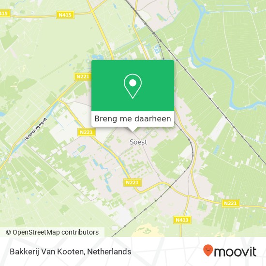 Bakkerij Van Kooten kaart