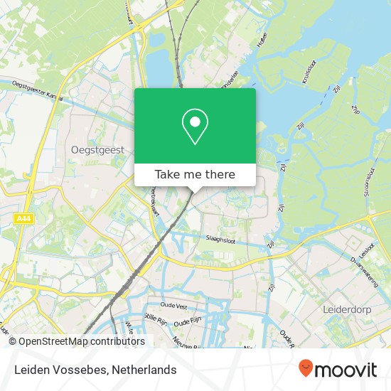 Leiden Vossebes kaart