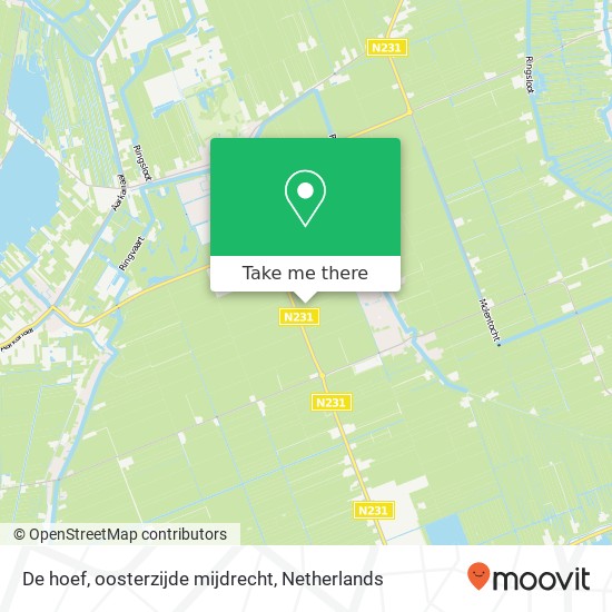 De hoef, oosterzijde  mijdrecht kaart