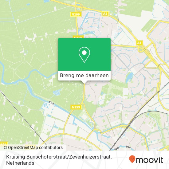 Kruising Bunschoterstraat / Zevenhuizerstraat kaart