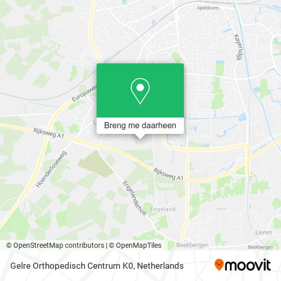 Gelre Orthopedisch Centrum K0 kaart