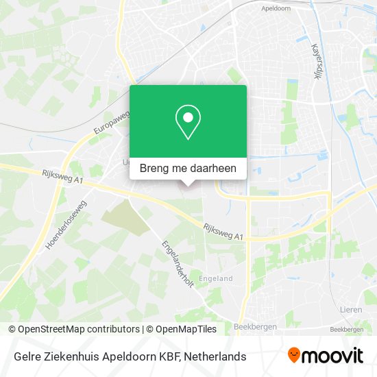 Gelre Ziekenhuis Apeldoorn KBF kaart