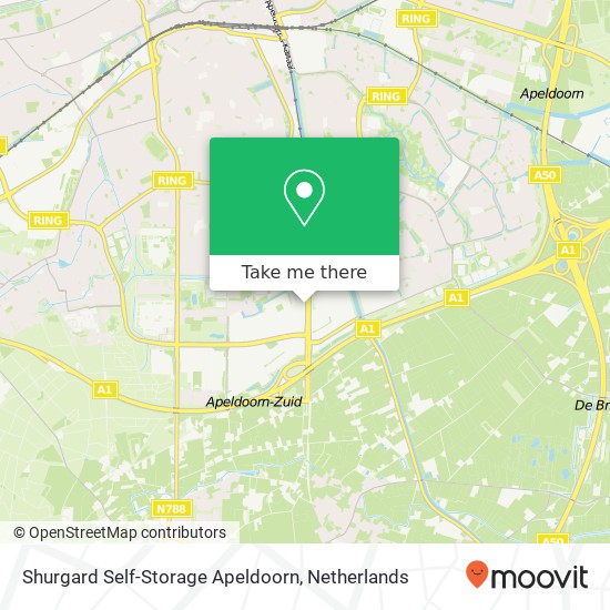 Shurgard Self-Storage Apeldoorn kaart