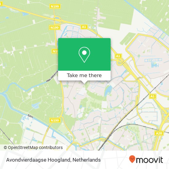 Avondvierdaagse Hoogland kaart