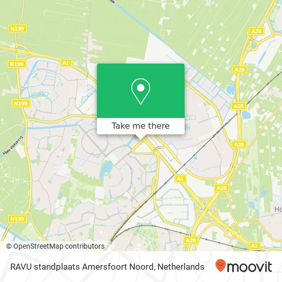 RAVU standplaats Amersfoort Noord kaart