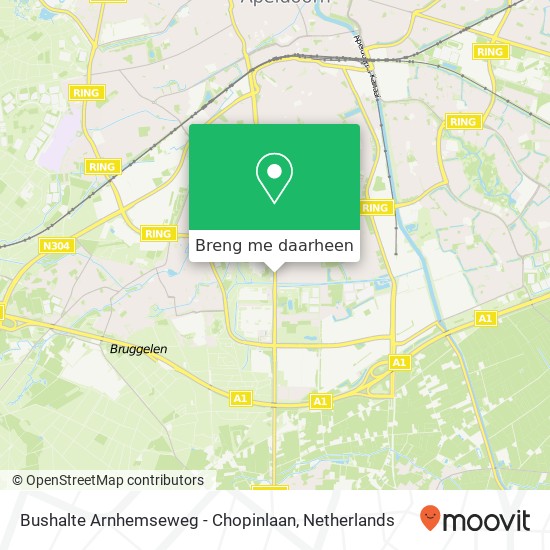 Bushalte Arnhemseweg - Chopinlaan kaart