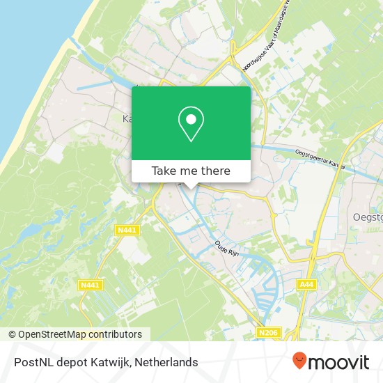 PostNL depot Katwijk kaart