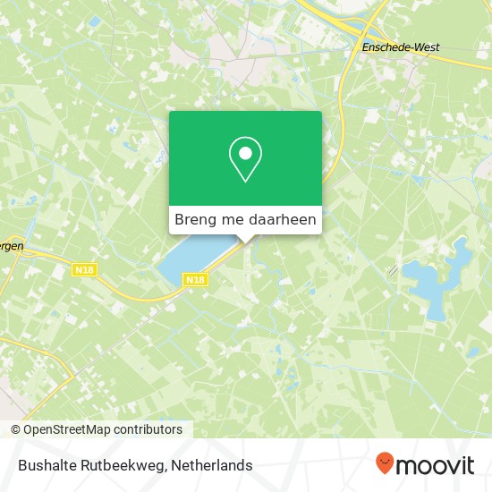 Bushalte Rutbeekweg kaart