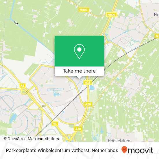 Parkeerplaats Winkelcentrum vathorst kaart