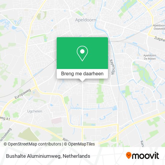 Bushalte Aluminiumweg kaart