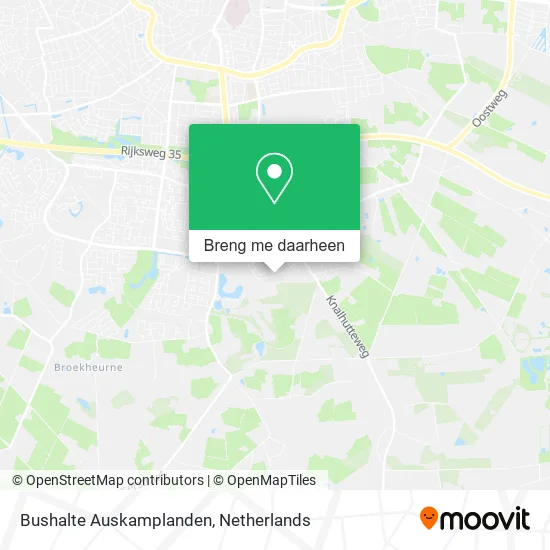 Bushalte Auskamplanden kaart