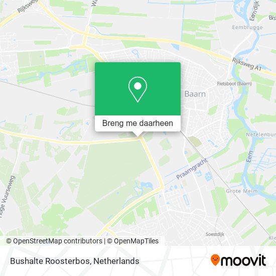 Bushalte Roosterbos kaart