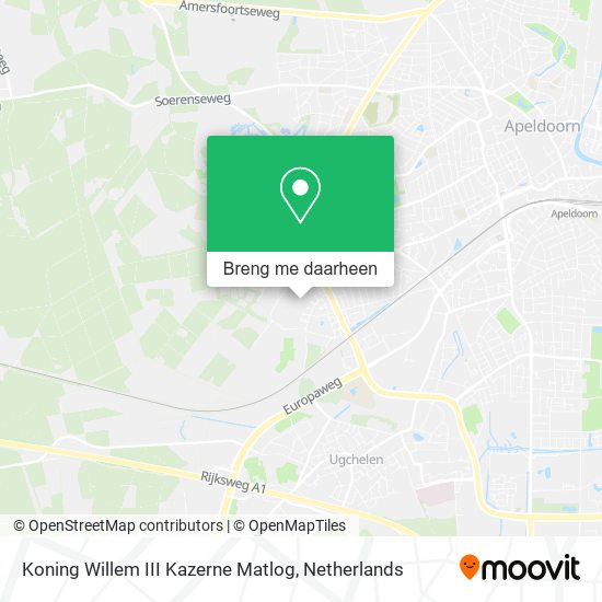 Koning Willem III Kazerne Matlog kaart