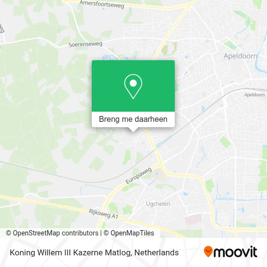 Koning Willem III Kazerne Matlog kaart