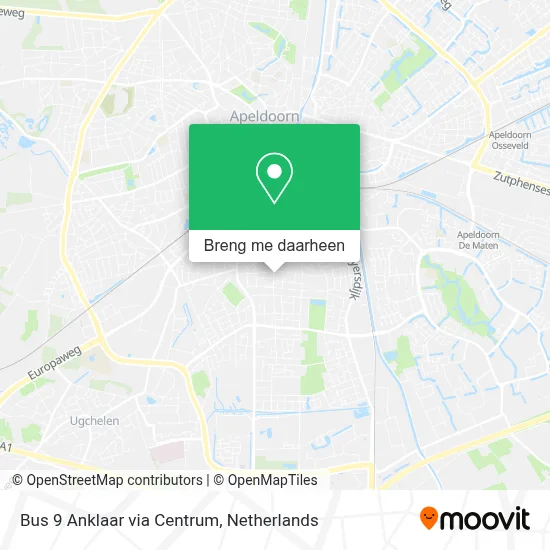 Bus 9 Anklaar via Centrum kaart