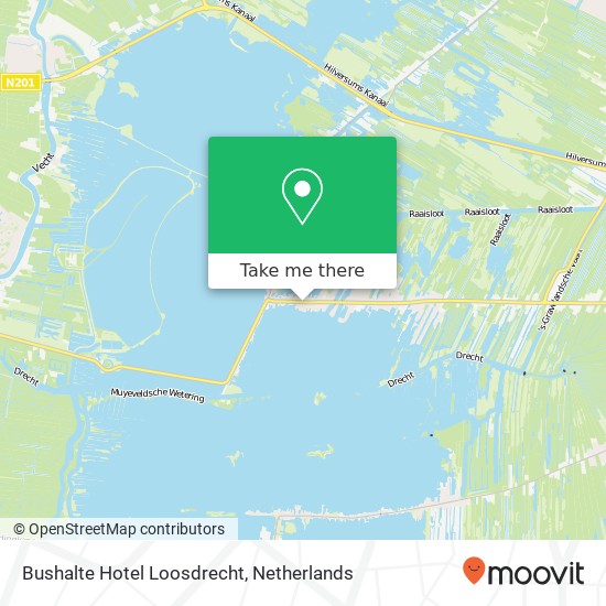 Bushalte Hotel Loosdrecht kaart