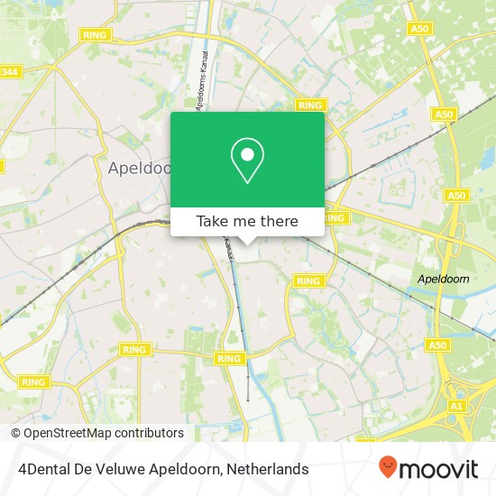 4Dental De Veluwe Apeldoorn kaart