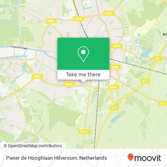 Pieter de Hooghlaan Hilversum kaart