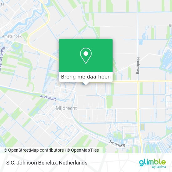 S.C. Johnson Benelux kaart