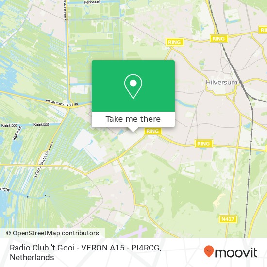 Radio Club 't Gooi - VERON A15 - PI4RCG kaart